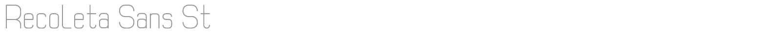 Recoleta Sans St font preview